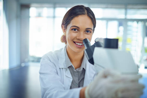 Rose (One of our lab techs) smiles in lab